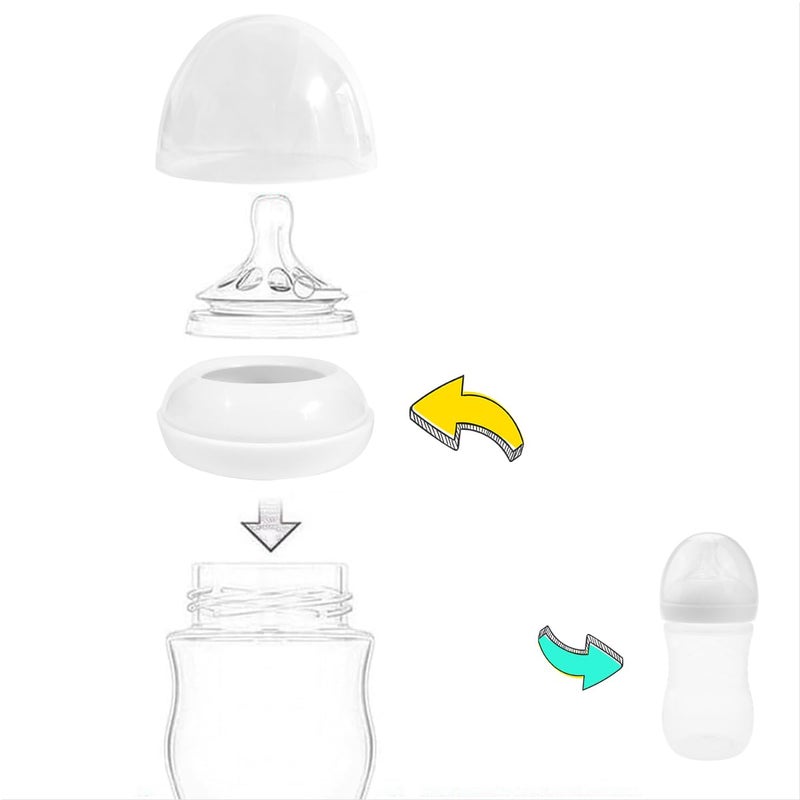 ROMIRUS Bottle Screw Rings Replacement for Avent Natural Baby Feeding Bottle, 3 Count - Image 2