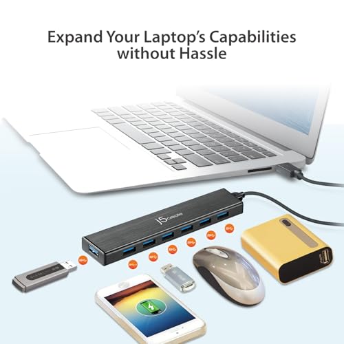 j5create USB3.0 SuperSpeed 7-port HUB JUH377 - Image 2