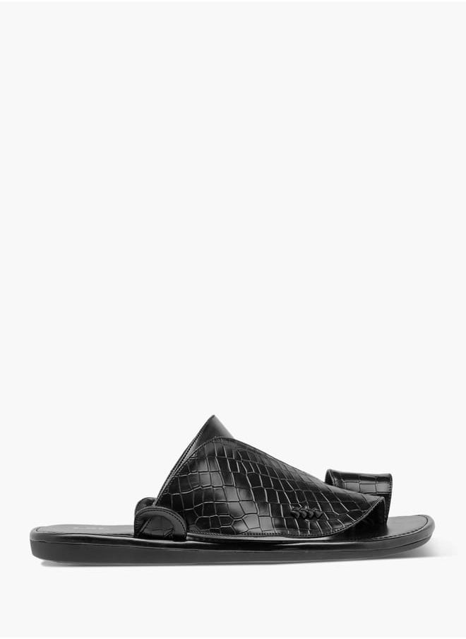 LBL by Shoexpress - Men Textured Slip-On Arabic Sandals Ramadan Collection - Image 1