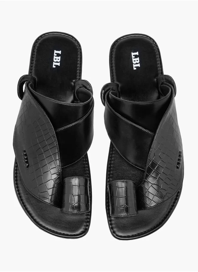 LBL by Shoexpress Men Textured Slip-On Arabic Sandals Ramadan Collection