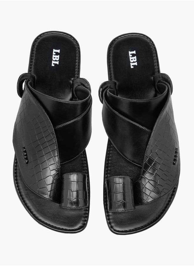 LBL by Shoexpress - Men Textured Slip-On Arabic Sandals Ramadan Collection - Image 1