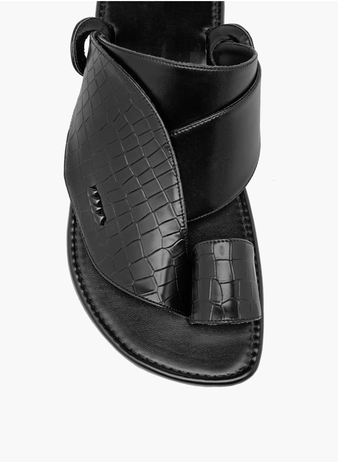 LBL by Shoexpress - Men Textured Slip-On Arabic Sandals Ramadan Collection - Image 1