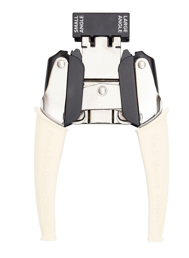 We R Memory Keepers Crop A Dile Retro Corner Chomper Small And Large Angle White Chomp Down On Paper Cardstock Chipboard Leather Plastic And More For Scrapbooking Journaling Cardmaking - Image 3