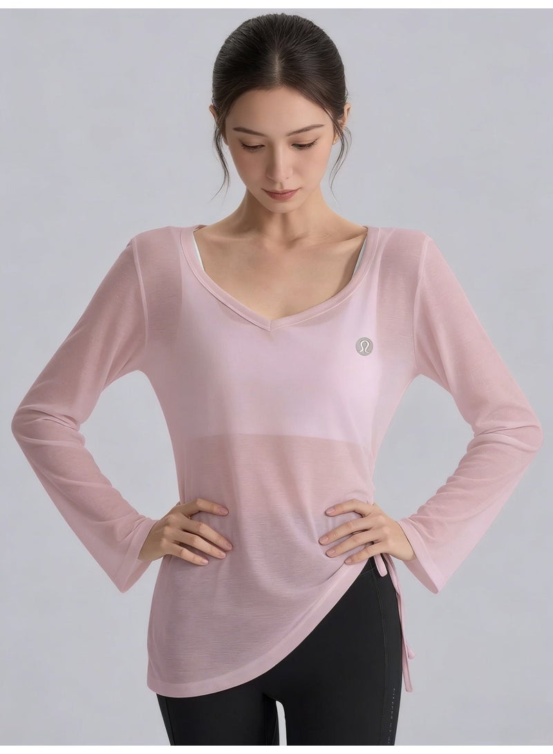 Lululemon Women's Thin Fit Sports Top, Made of Moisture wicking Fabric and Minimalist Logo - Image 1