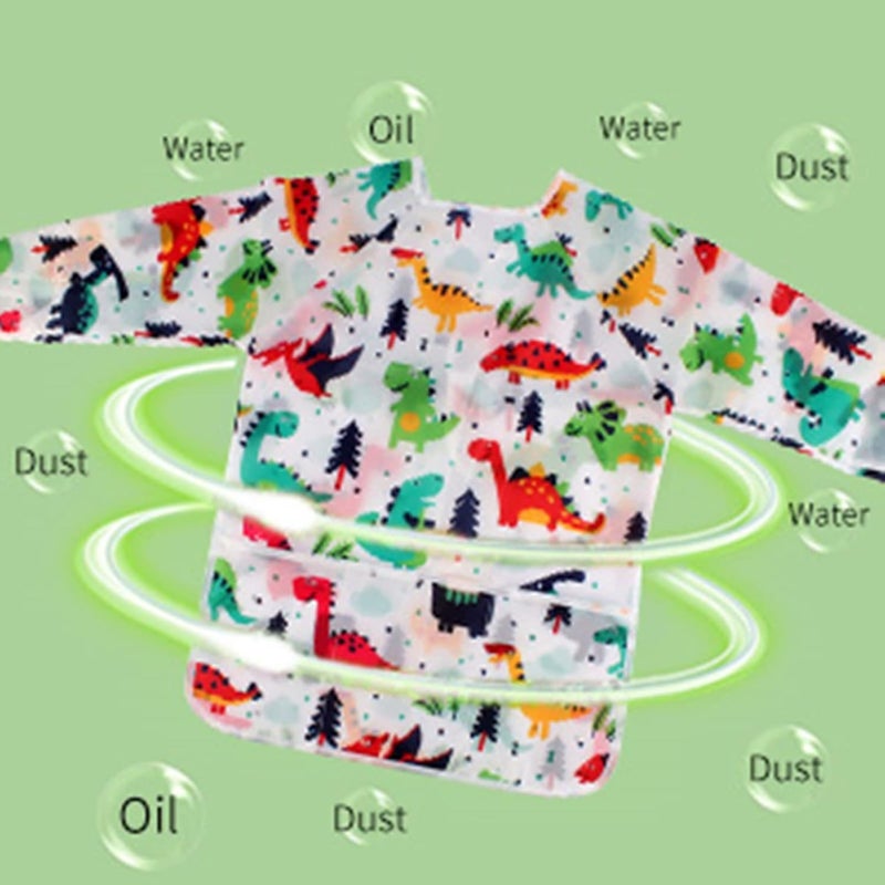 Cubaco Kids Painting Apron, 2pcs Waterproof Art Smocks For Child 3-8 Years, Kids Smocks for Painting Aprons with Long Sleeve - Image 5