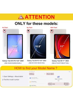 Rock Pow Slim Case for Samsung Galaxy Tab S10 FE 10.9 inch 2025/S9 FE 5G 10.9 Inch/Galaxy Tab S9 11 Inch 2023 with S Pen Holder, Ultra Thin Lightweight Tri-Fold Stand Cover with Auto Wake/Sleep  - Image 2