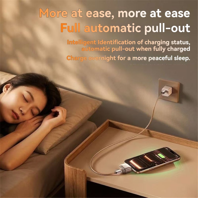 Automatic Charging Disconnector 140W PD Fast Charging Overcharge Protection Adapter - Smart Auto Power Shut-Off USB Charging Protector for Safe Overnight Charging - Image 3