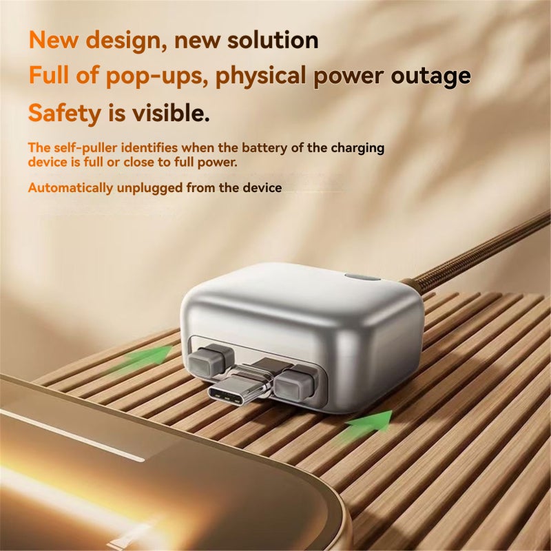 Automatic Charging Disconnector 140W PD Fast Charging Overcharge Protection Adapter - Smart Auto Power Shut-Off USB Charging Protector for Safe Overnight Charging - Image 2