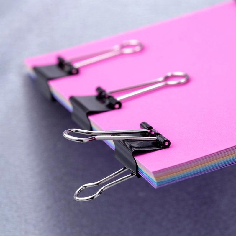 Officemate Small Binder Clips, Black, 12 Boxes of 1 Dozen Each (144 Total) (99020) - Image 4