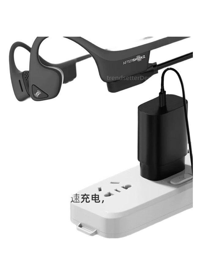 Trendy Style Chuanfan Suitable For Shao Yin Bone Conduction Headphones, Type-C Charging Cable, As800/S810/S803/As811 Wireless Bluetooth Sports Earphones, Charger Magnetic Cable - Image 3