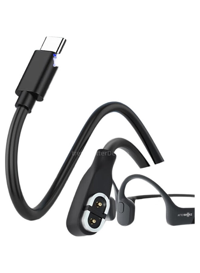 Trendy Style Chuanfan Suitable For Shao Yin Bone Conduction Headphones, Type-C Charging Cable, As800/S810/S803/As811 Wireless Bluetooth Sports Earphones, Charger Magnetic Cable - Image 2