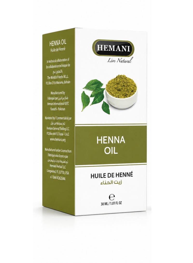 HEMANI Henna Oil 30ML – Natural Aromatherapy Oil for Hair, Scalp & Skin Care | Herbal Henna Oil | Zait Al Henna / Huile de Henné - Image 5