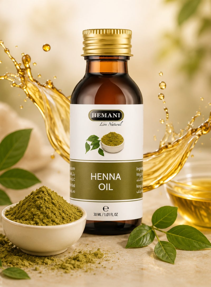 HEMANI Henna Oil 30ML – Natural Aromatherapy Oil for Hair, Scalp & Skin Care | Herbal Henna Oil | Zait Al Henna / Huile de Henné - Image 4