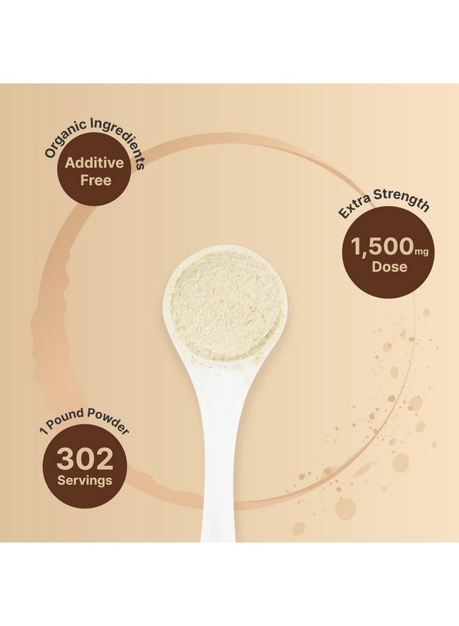نايتشر بيل مسحوق فطر عرف الأسد العضوي من ناتشر بيل، بتركيز ١٥٠٠ ملغ لكل حصة، رطل واحد | مصدر كامل للفطريات والفطريات - مكمل غذائي لتعزيز التركيز والذاكرة والمناعة - نباتي وغير معدل وراثيًا - Image 4