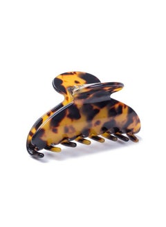 Large Size 3.5 Inches Handmade Celluloid French Design Barrettes Tortoise Shell Claw Fashion Accessories Hair Clip For Women (A)