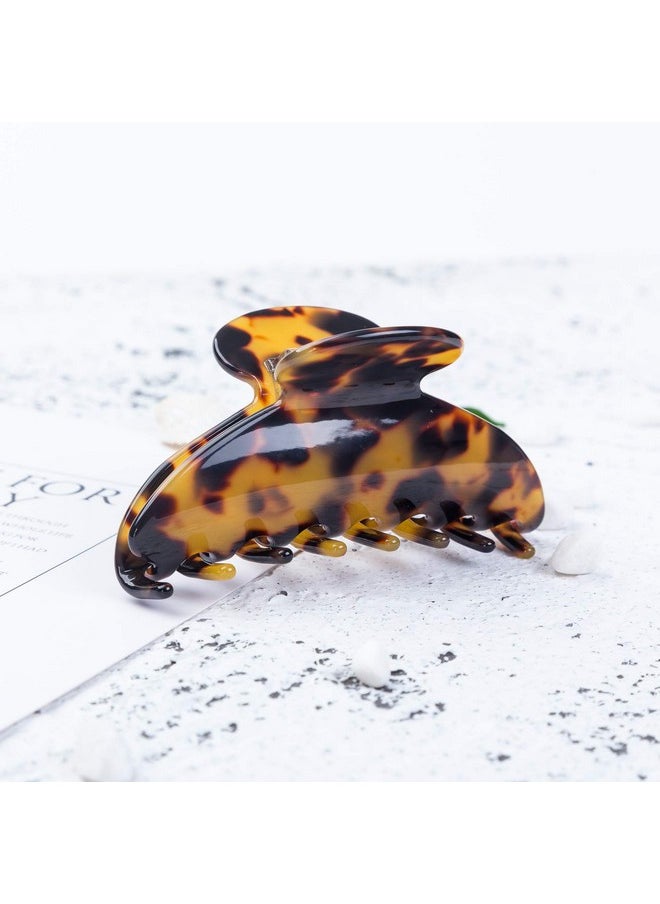 Prettyou - Large Size 3.5 Inches Handmade Celluloid French Design Barrettes Tortoise Shell Claw Fashion Accessories Hair Clip For Women (A) - Image 1