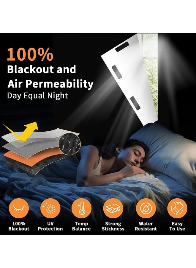 أف بي سي 4 مجموعات من الستائر المحمولة التظليل ، مع شريط لاصق ، تنطبق على غرفة نوم ، غرفة المعيشة ، حمام علوي الستائر التظليل ، 145cm واسعة ، 100 سم طويلة - Image 3