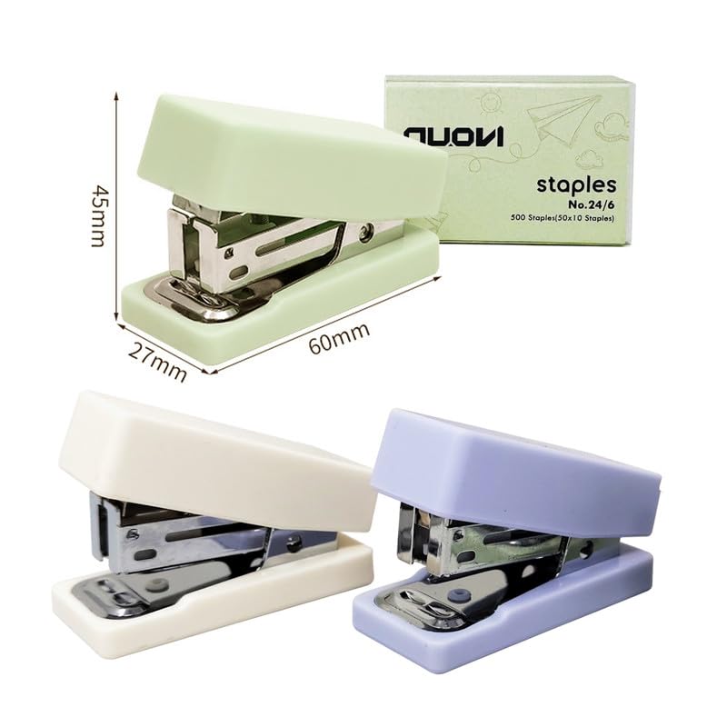 NUOVI Mini Stapler Set | Stapler with 500 Staples Each | Quick-Load Mechanism | Ideal for School, Office & Gifting (Pack of 2) - Image 4