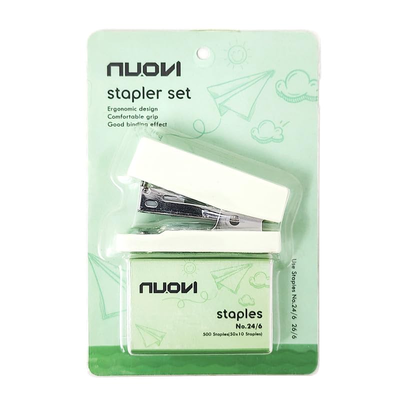 NUOVI Mini Stapler Set | Stapler with 500 Staples Each | Quick-Load Mechanism | Ideal for School, Office & Gifting (Pack of 2) - Image 1