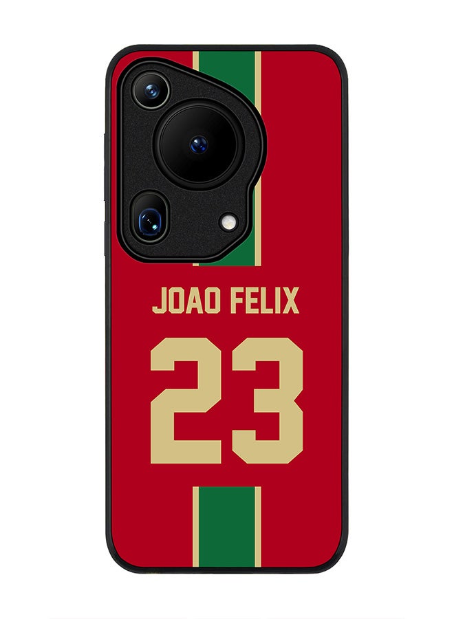 Stylizedd Rugged Black edge case for Huawei Pura 70 Ultra, Slim fit Case Flexible TPU Gel Thin Cover - Football Team - Portugal, Player Name - Joao Felix - Image 1