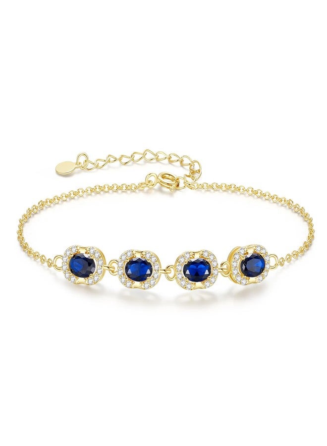 GexTyde Birthstone Bracelets for Women, Gold Trendy Dainty Link Bracelet Jewelry Birthday Christmas Day Gifts for Women Girlfriend Friend Her Mom Wife - Image 1