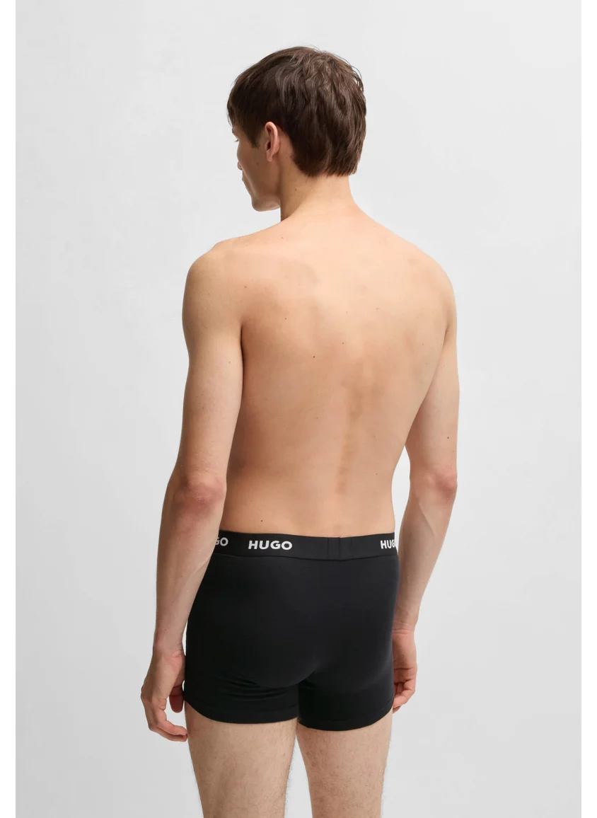 هوجو Three-pack of longer-length stretch-cotton boxer briefs