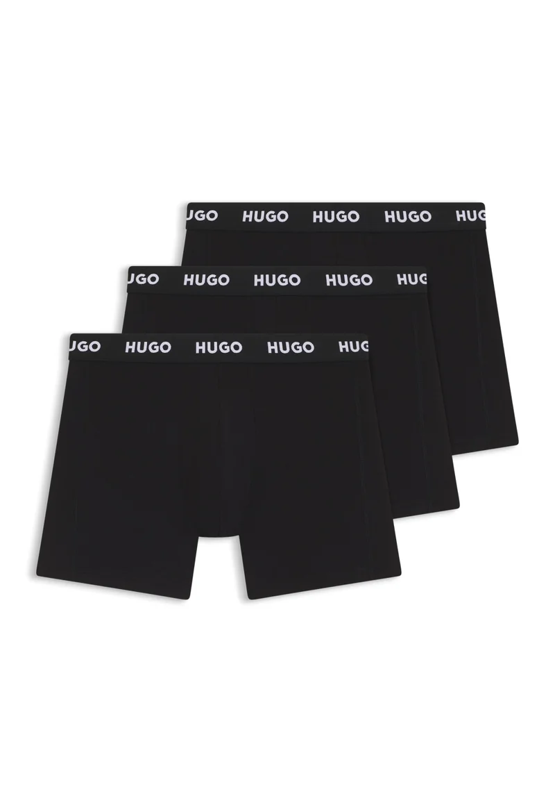 HUGO Three-pack of boxer briefs in stretch cotton