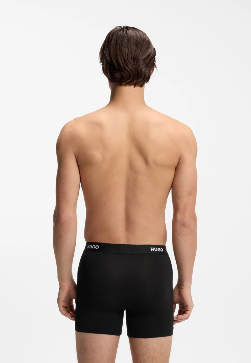 HUGO Three-pack of boxer briefs in stretch cotton