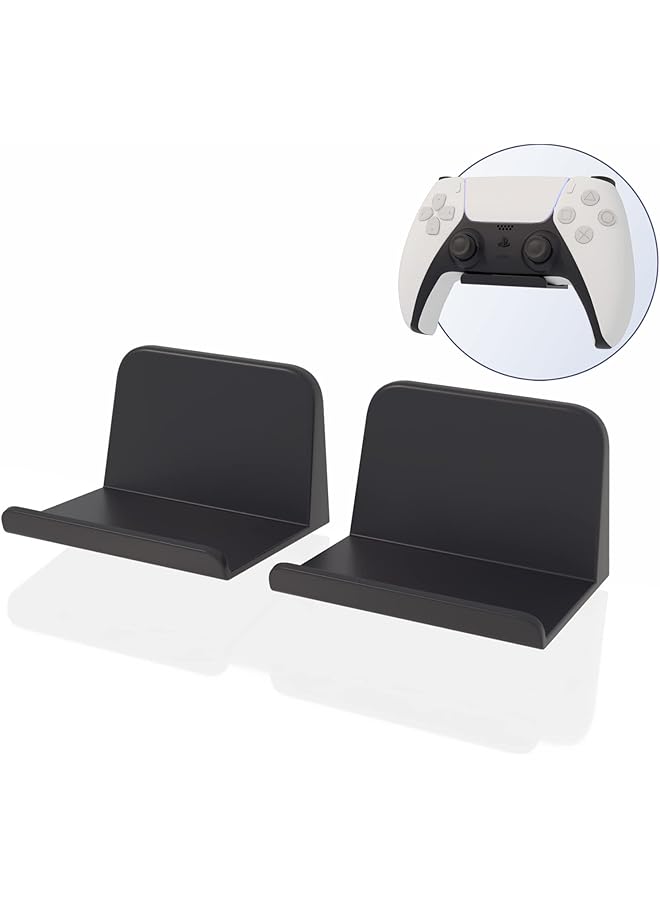 erorex Wall Mount Stand Holder For Game Controller Headphones 2 Pack Adhesive 3M Included Hangers Universal Hook Accessories For Gamepad Of Ps5 Ps4 Xbox No Screws - Image 1