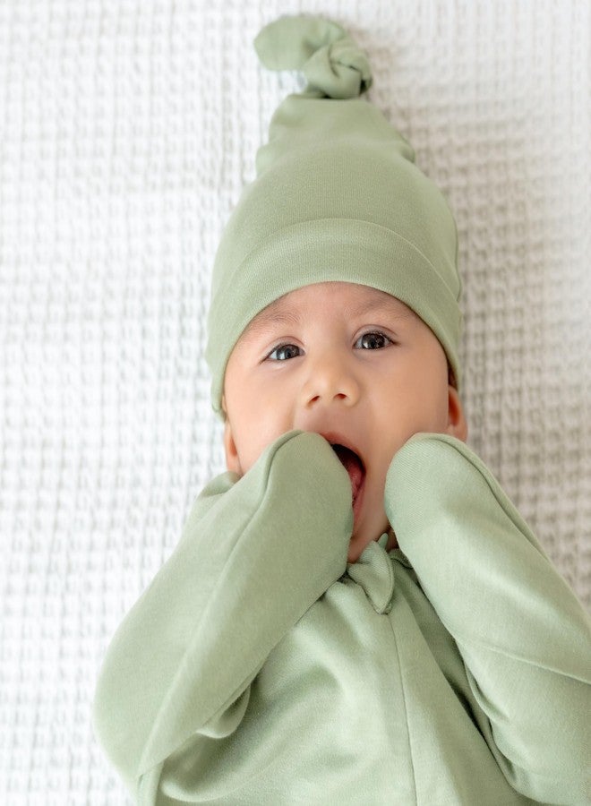 Cocoon Care Premium Bamboo Muslin Baby Set - Ultra-Soft Newborn Essentials Including Cap, Mittens, and Socks for Ultimate Comfort and Breathability Sage - Image 2