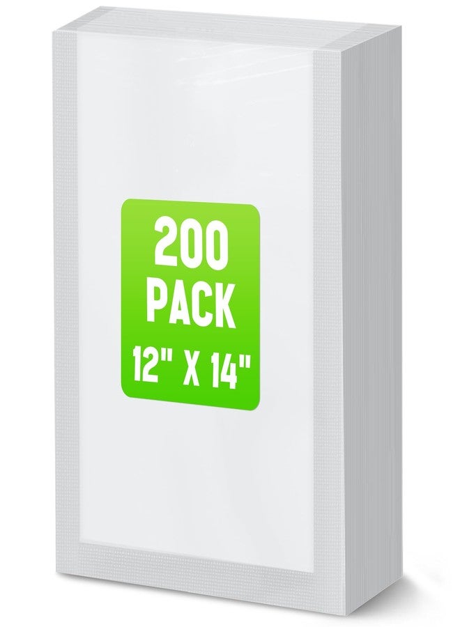 Woanger 200 Count Vacuum Sealer Bags for Food Clear Vacuum Chamber Sealer Bags 3 Mil 12" x 14" Bpa-free Grade Pouches for Food Storage - Image 1