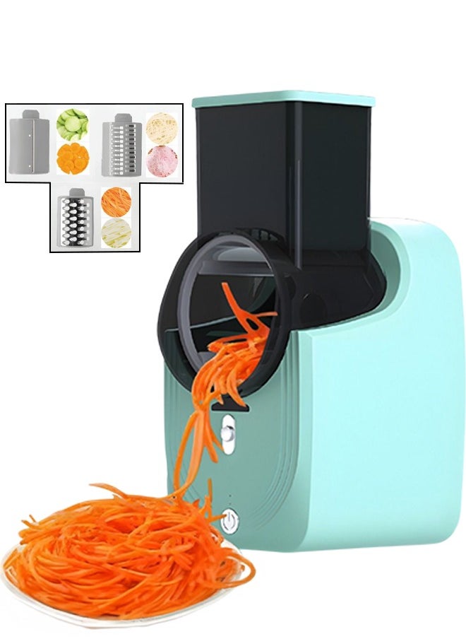 Cady One 3-in-1 electric vegetable slicer, 50 watts, comes with 3 different blades, multi-use stainless steel cheese grater  - Image 1