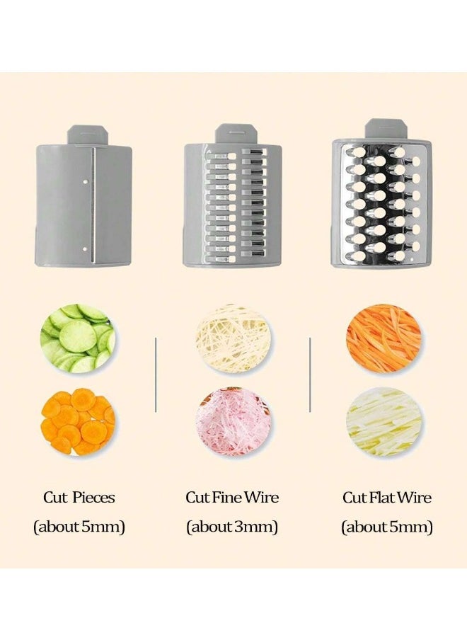 Cady One 3-in-1 electric vegetable slicer, 50 watts, comes with 3 different blades, multi-use stainless steel cheese grater  - Image 2