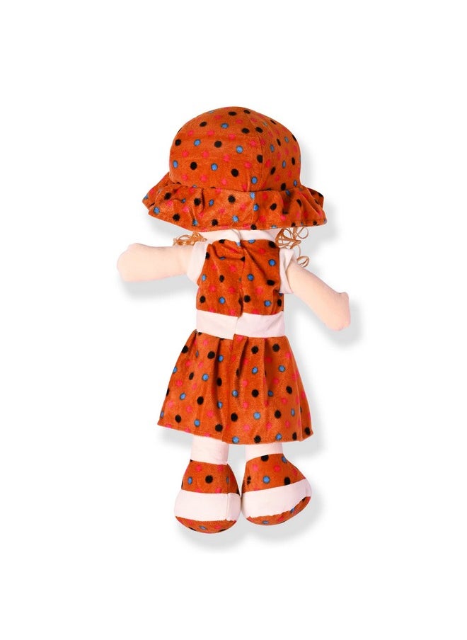 Besties Besties Big Size Beautiful Looking Super Soft 100cm Stuffed Girl Curly Doll-Polyfill Washable Cuddly Soft Plush Toy-Helps to Learn Role Play-100% Safe for Kids (100cm, Red)  - Image 4