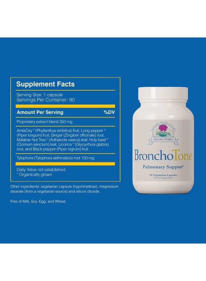 Ayush Herbs Bronchotone, Powerful Respiratory & Immune-System Support, All-Natural Ayurvedic Herbal Supplement, Doctor-Formulated, 90 Capsules - Image 2