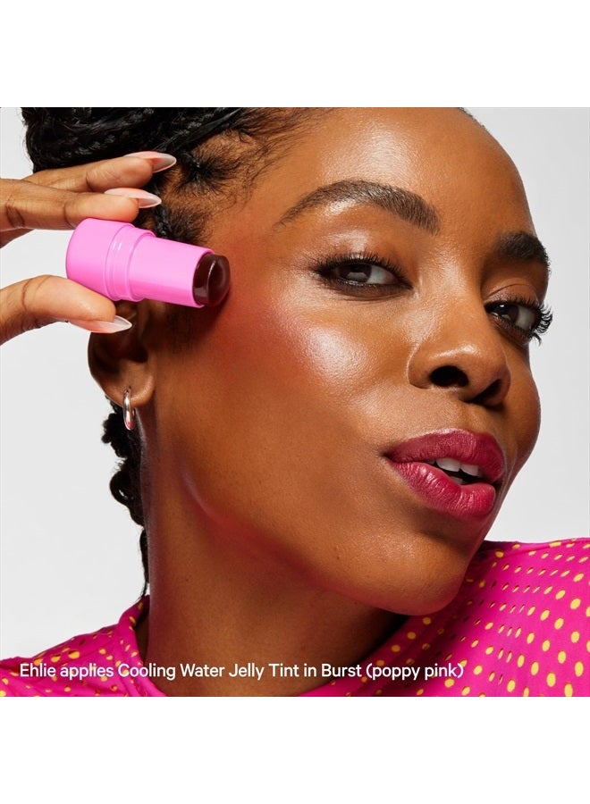 MILK MAKEUP Cooling Water Jelly Tint, Burst (Poppy Pink) - 0.17 oz - Sheer Lip & Cheek Stain - Buildable Watercolor Finish - 1,000+ Swipes Per Stick - Vegan, Cruelty Free - Image 4