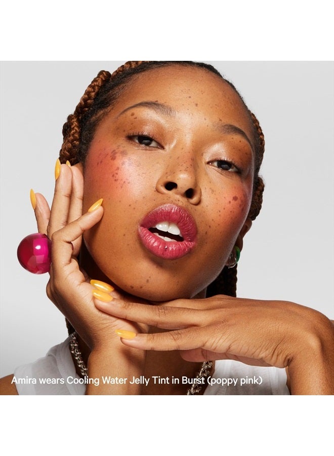 MILK MAKEUP Cooling Water Jelly Tint, Burst (Poppy Pink) - 0.17 oz - Sheer Lip & Cheek Stain - Buildable Watercolor Finish - 1,000+ Swipes Per Stick - Vegan, Cruelty Free - Image 3