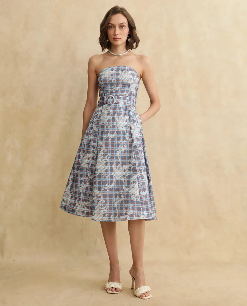 Rareism Women's Tube Neck Midi Dress