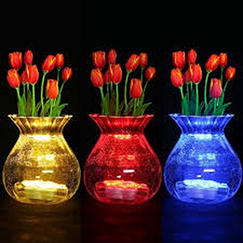 JYtrend Bright LED Floral Tea Light Vase Submersible Lights for Party Wedding (Pink, 20 Pack) - Image 3
