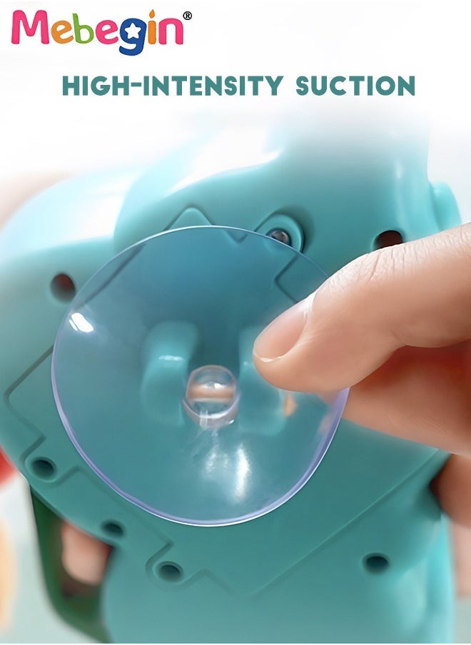 MEBEGIN - Electric Baby Bath Shower Head with 2 Powerful Suction Cups, Adorable Elephant-shaped Bathtub Toy with 180° Adjustment Sprinkler, Great for Rinsing Baby's Hair, Maximum Fun in Tub or Sink for Newborn Babies, 16.5*7.5*41cm - Image 1