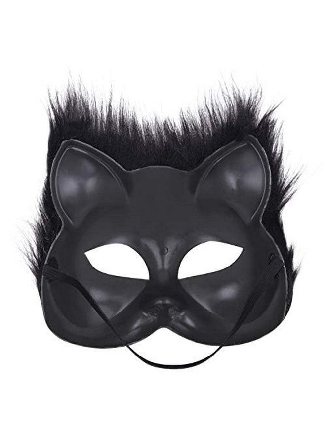 Clobeau Masquerade Mask Halloween Fox Mask Cosplay Costume Half Face Animal Headgear Caps Furry Party Christmas Eye Mask Cat Masks Party Mask Fancy Half-Face Masks Halloween Costume Fancy Dress - Image 4