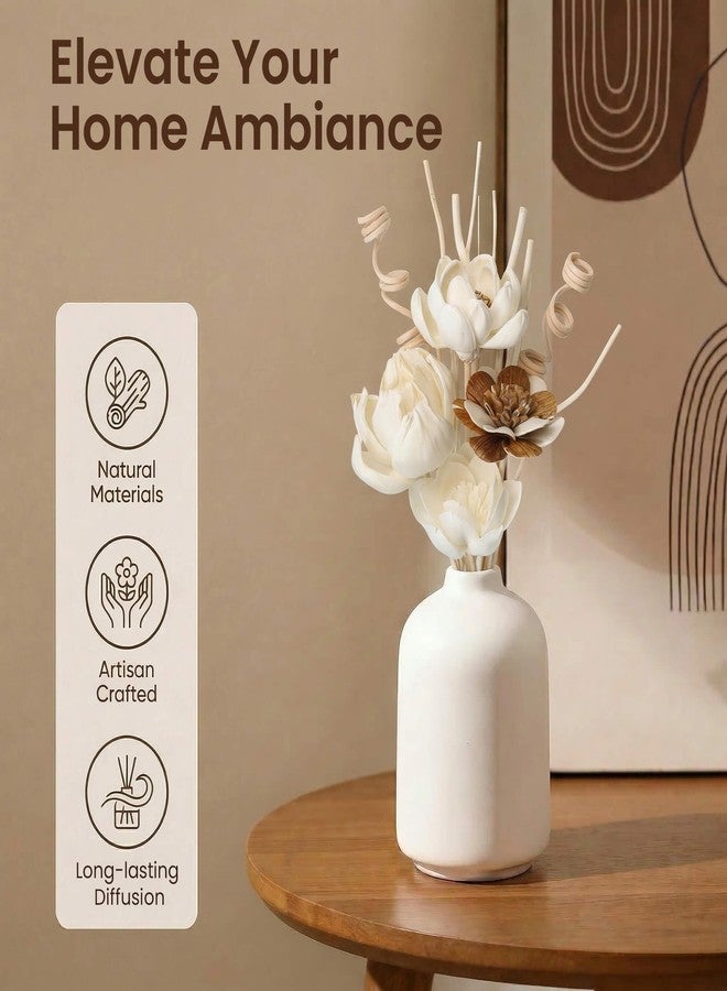 MAOBUYOU Reed Diffuser Sticks Set of 12, Natural Paper Material, Flower Diffusers for Home Bathroom and Bedroom Decor - Image 2