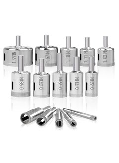 ARUDIP ARUDIP Diamond Hole Saw 15 pcs Diamond Drill Bits Set Glass Drill Bit Extractor Remover Tools for Glass Ceramics Porcelain Ceramic Tile 142  - Image 1