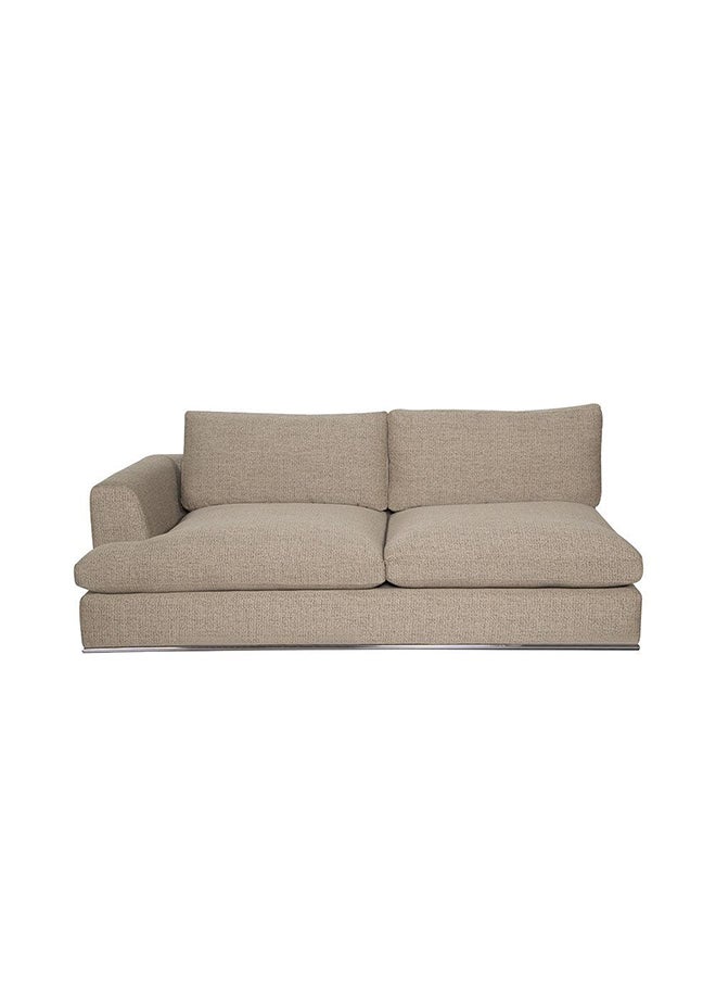DANUBE HOME Paddington 2 Seater Left Arm Fabric Modular Sofa Modern Design Two Seat Sofas Comfortable Living Room Furniture L 221 x W 103 x H 66 cm Melange Brown  - Image 1