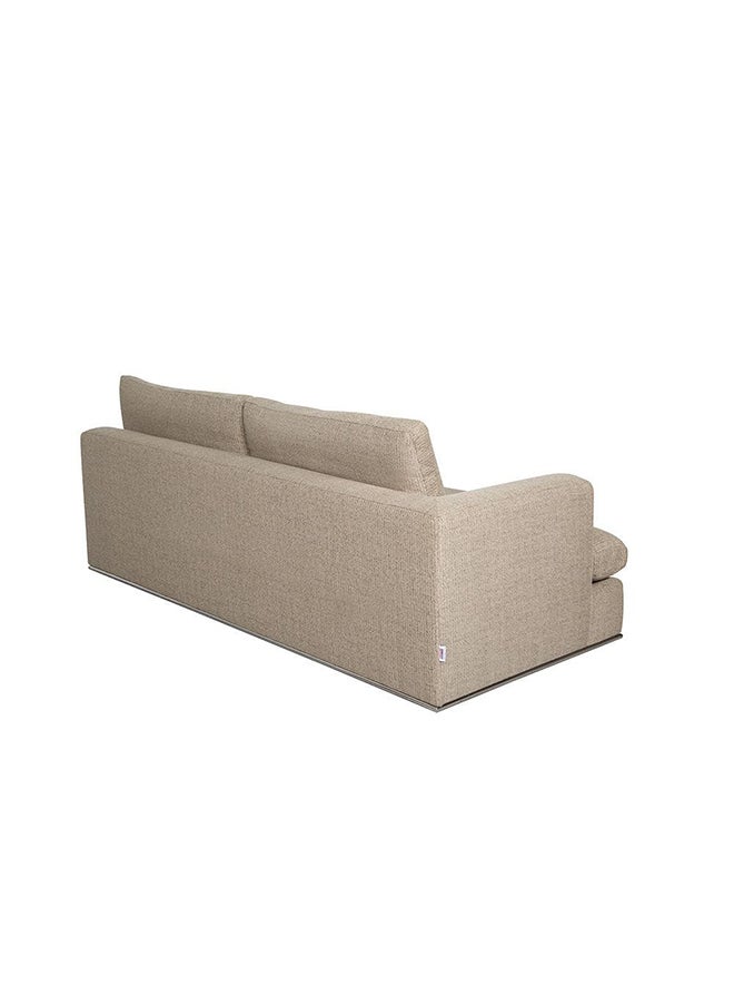 DANUBE HOME Paddington 2 Seater Left Arm Fabric Modular Sofa Modern Design Two Seat Sofas Comfortable Living Room Furniture L 221 x W 103 x H 66 cm Melange Brown  - Image 4