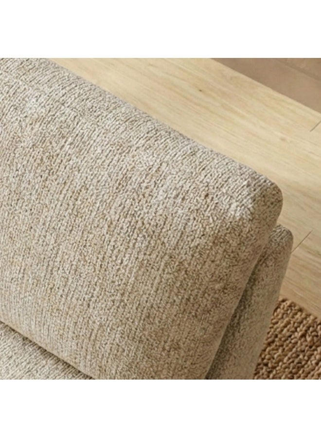 DANUBE HOME Paddington 2 Seater Left Arm Fabric Modular Sofa Modern Design Two Seat Sofas Comfortable Living Room Furniture L 221 x W 103 x H 66 cm Melange Brown - Image 3