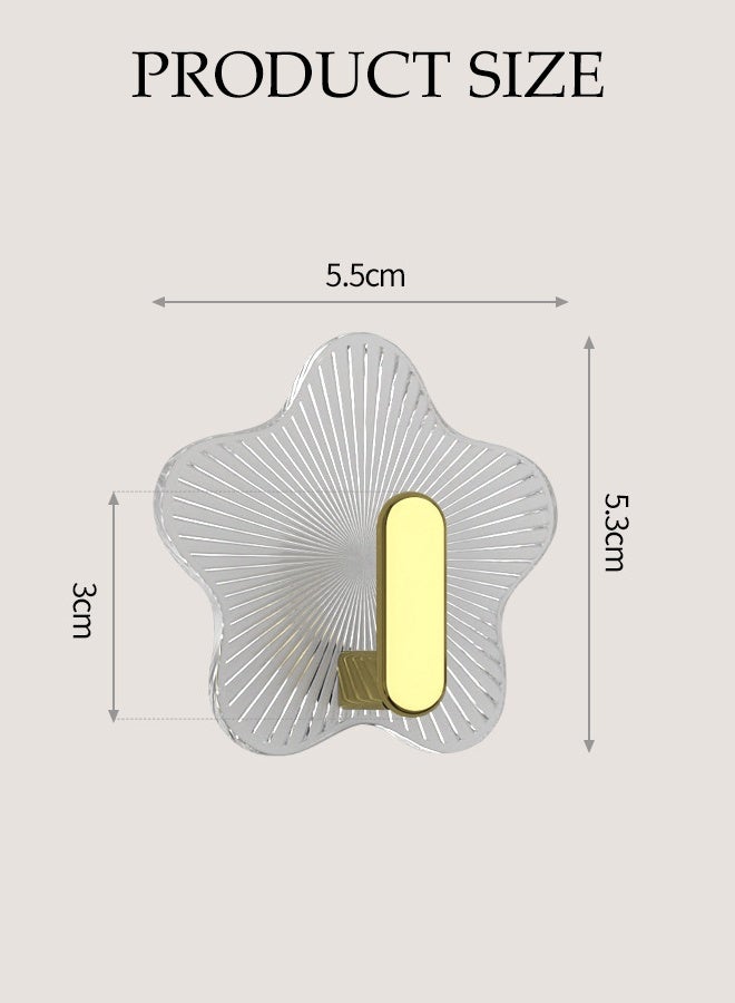 DUNISO 6 Pcs Self Adhesive Hooks，Personalized Creativity Stick On Wall and Door Hooks for Hanging，Multifunctional Waterproof Wall Hooks，Suitable For Bathrooms, Kitchens, Bedrooms, Doors - Image 2