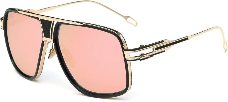 GOBIGER Aviator Sunglasses for Men 100% UV Protection Goggle Alloy Frame with Case - Image 1