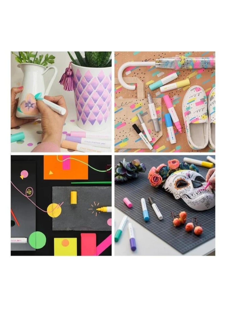 Pilot Pintor Water Based Paint Markers Set of 6 Fine 1.0mm Tip - Image 5