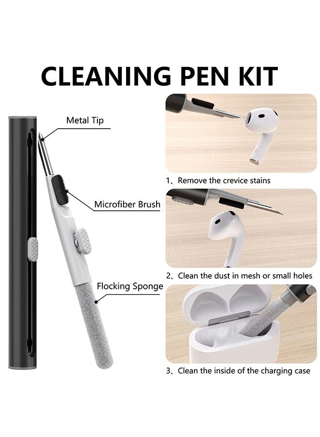 إم إكس إن قطعتان من غطاء الحماية السيليكون الناعم المتوافق مع Apple AirPods الجيل الرابع للنساء والرجال، غطاء حماية كاملة لـ Airpod 4 مع مجموعة منظف وسلسلة مفاتيح - Image 4